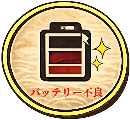 バッテリー不良