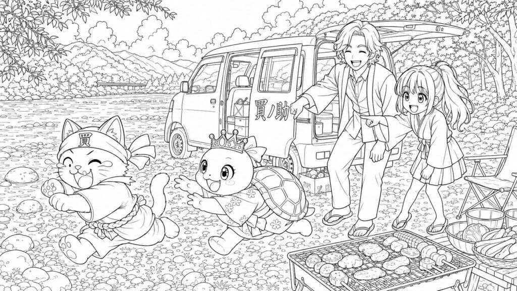 2026年8月のぬりえ